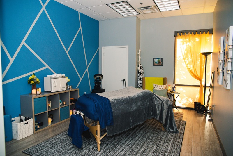 Relaxing and inviting massage therapy room Gilbert Arizona